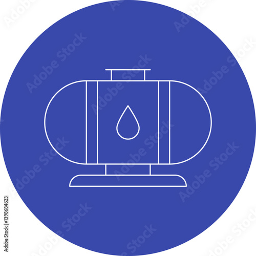 Oil Tank single vector illustration icon