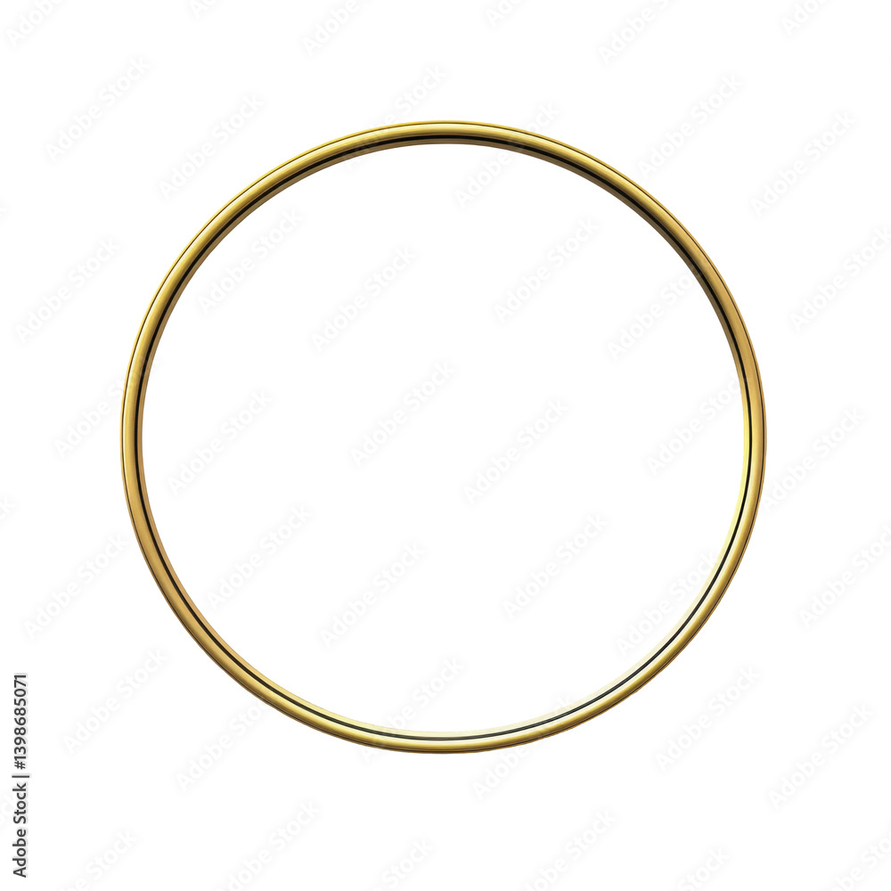 Gold Minimalist Mirror on transparent background Gold Minimalist Mirror on transparent background