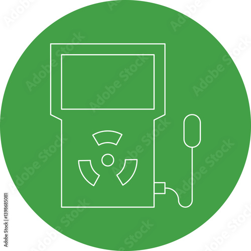 Dosimeter single vector illustration icon
