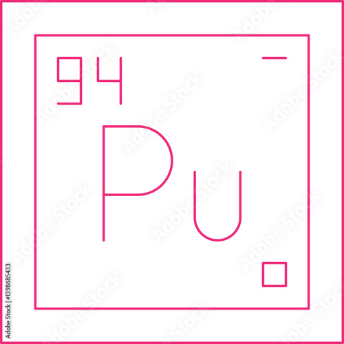 Plutonium single vector illustration icon