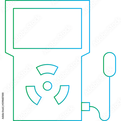 Dosimeter single vector illustration icon