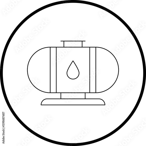 Oil Tank single vector illustration icon
