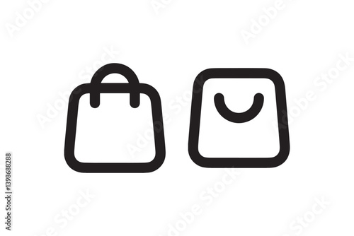 Shopping bag icons for online store apps Vector