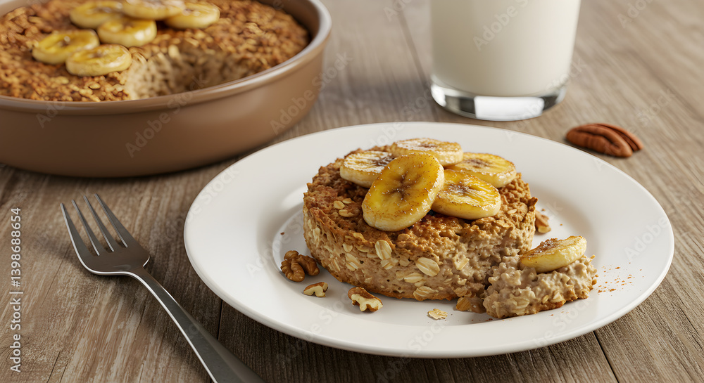 Baked Oatmeal With Caramelized Bananas A Nutritious And Delicious Breakfast Baked Oatmeal With Caramelized Bananas A Nutritious And Delicious Breakfast
