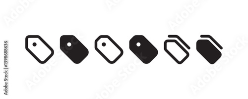 Tag and label icon set for ecommerce Vector