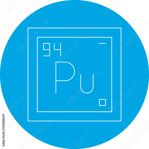 Plutonium single vector illustration icon