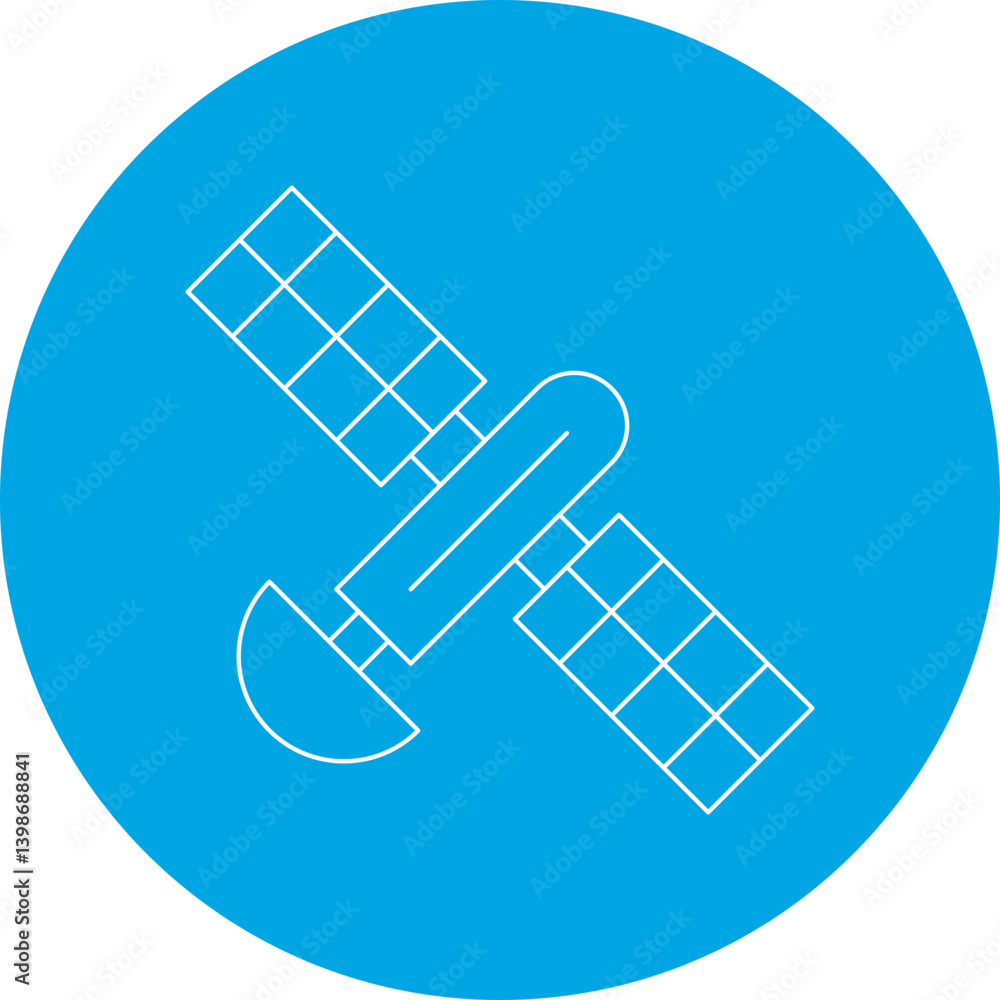 Satellite single vector illustration icon Satellite single vector illustration icon
