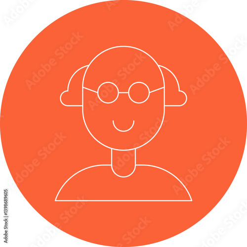 Scientist single vector illustration icon