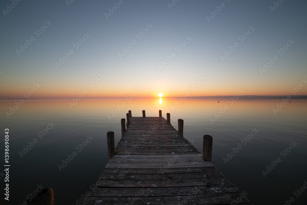 Fototapeta premium Wooden jetty on the lake