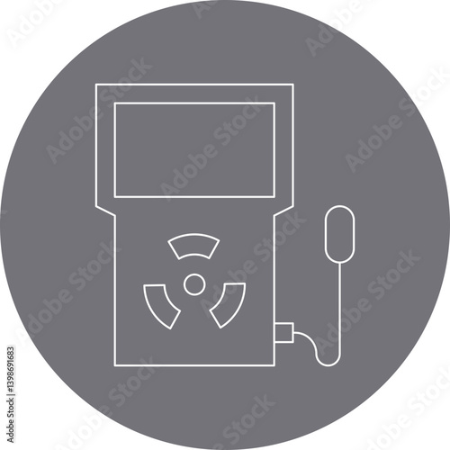 Dosimeter single vector illustration icon