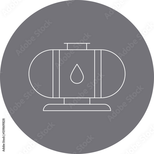 Oil Tank single vector illustration icon