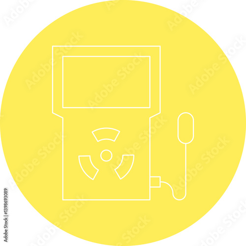 Dosimeter single vector illustration icon