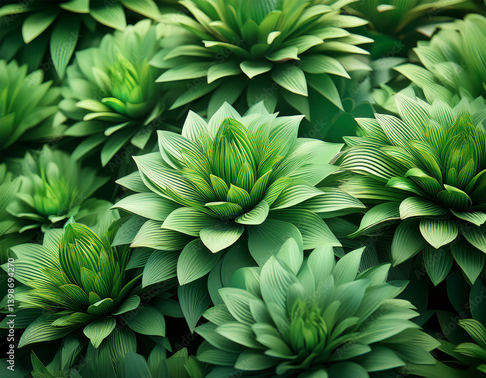 lush green spiky flowers and leaves background lush green spiky flowers and leaves background