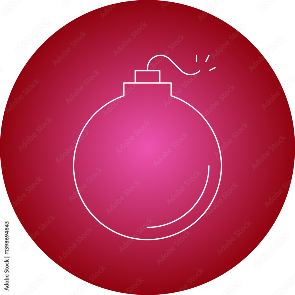 Obraz premium Bomb single vector illustration icon