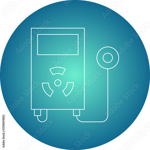 Radiation Detector single vector illustration icon