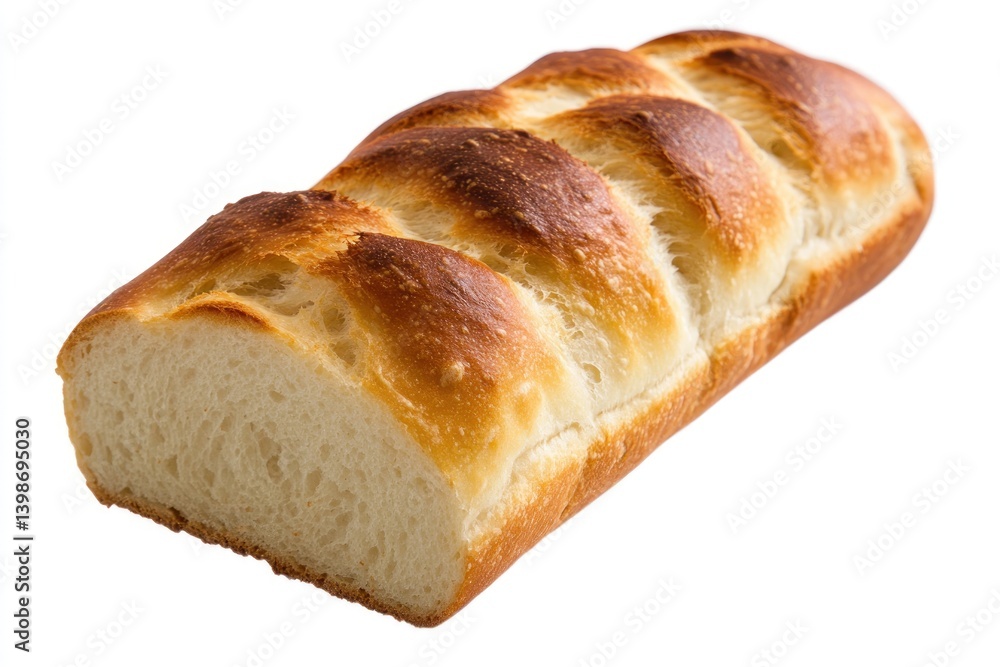 Fresh golden bread loaf studio shot food staple Fresh golden bread loaf studio shot food staple