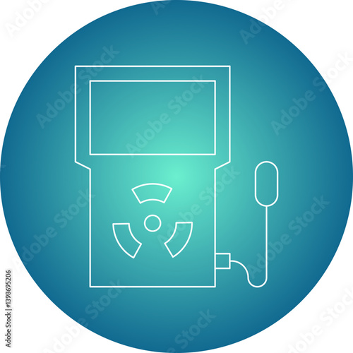 Dosimeter single vector illustration icon
