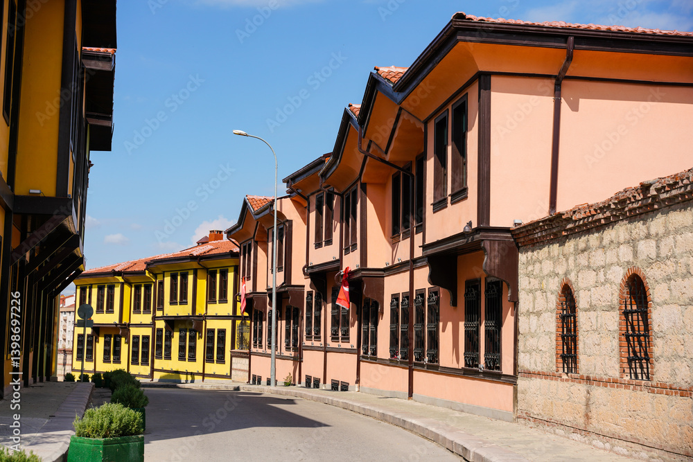 Fototapeta premium Traditional Buildings in Eskisehir, Turkiye