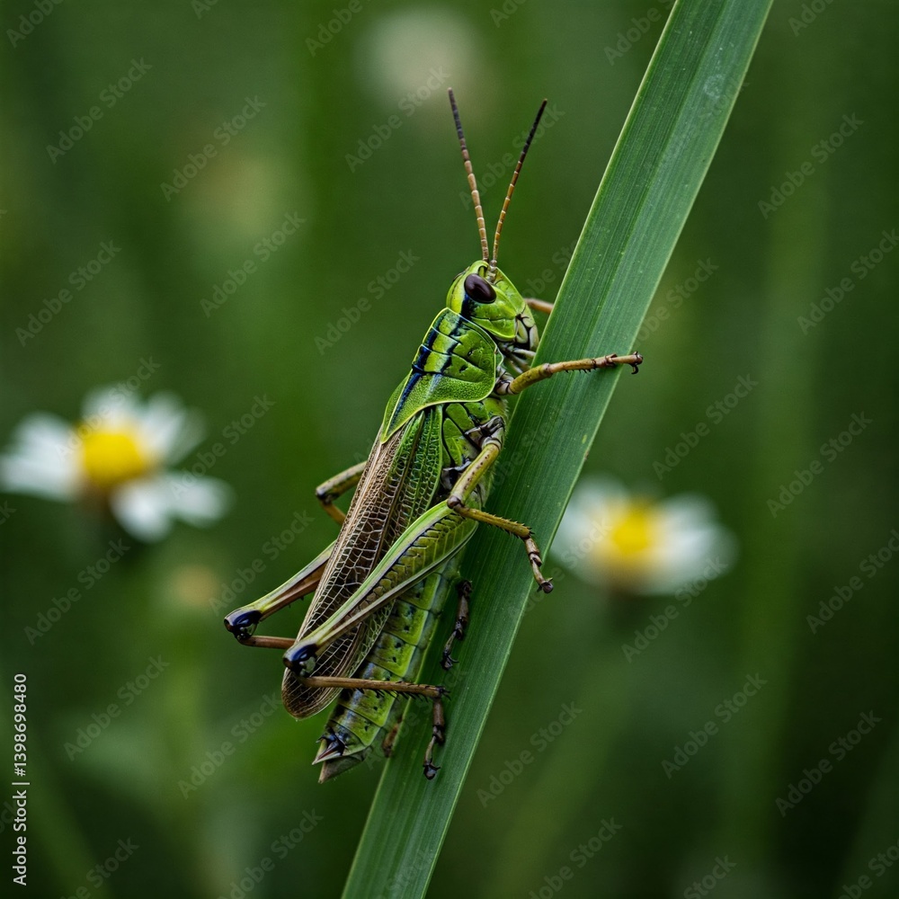 green grasshopper on a leaf green grasshopper on a leaf