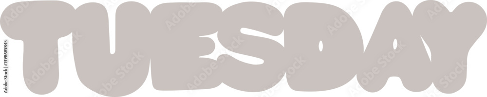 Foto tuesday text balloon letters