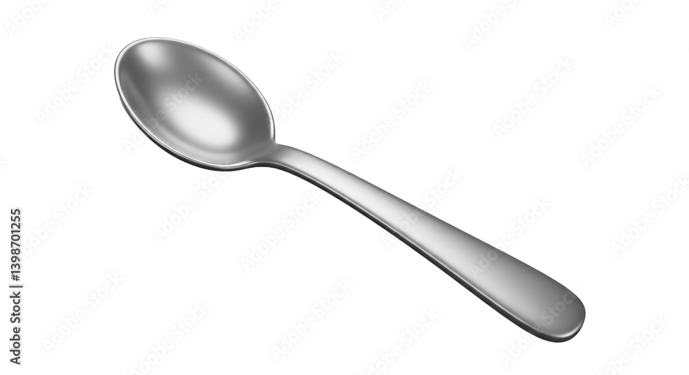 A gleaming silver spoon, ready to serve a delicious meal, captured in sharp detail against a transparent background. A gleaming silver spoon, ready to serve a delicious meal, captured in sharp detail against a transparent background.