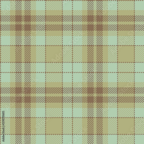 Fire dark taupe Seamless Tartan with Cool putty accents Textile Design