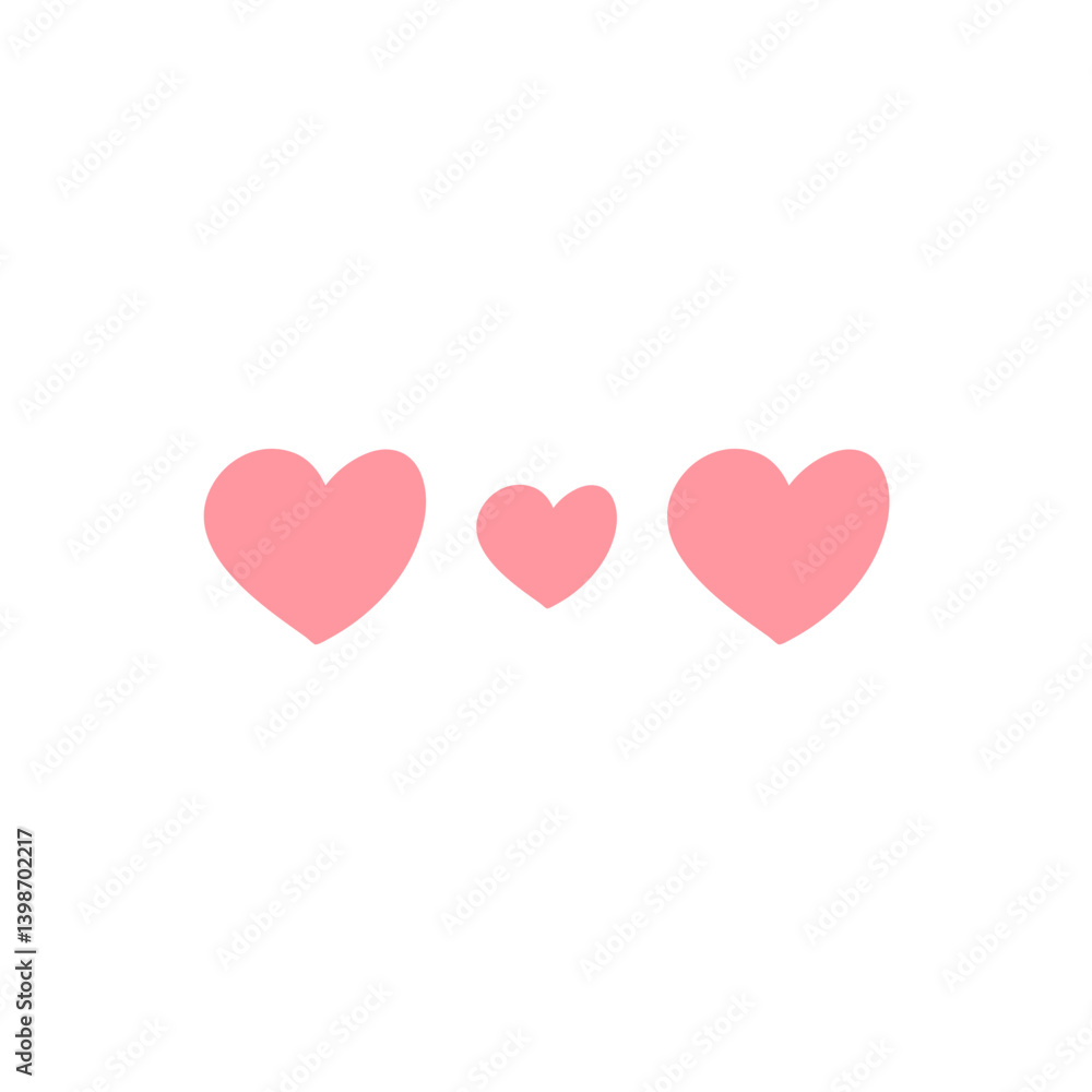 Heart shape icon vector Heart shape icon vector