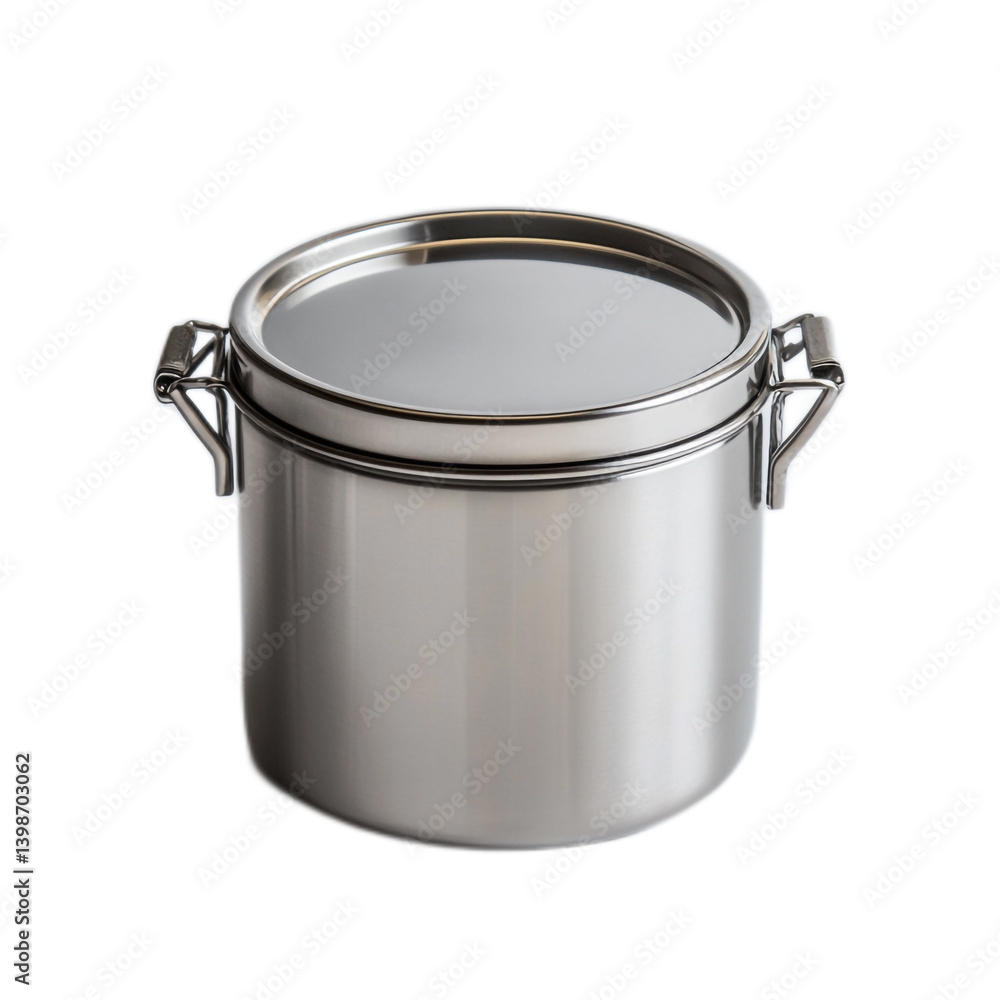 Sleek stainless steel storage container with airtight lid, ideal for kitchen organization and preserving food freshness in stylish manner Sleek stainless steel storage container with airtight lid, ideal for kitchen organization and preserving food freshness in stylish manner
