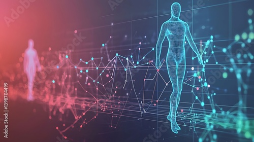 Metabolic rate chart tracing an individual's energy use over time, vital for insights into health and fitness trends.