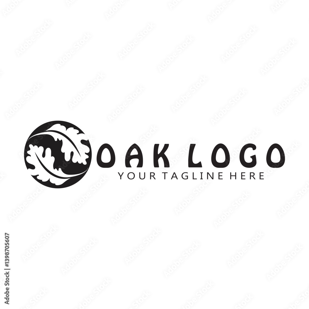 oak leaf logo vector icon illustration template design oak leaf logo vector icon illustration template design