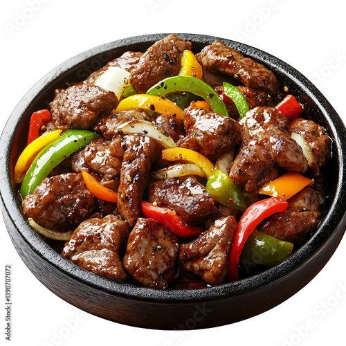 Delicious pepper steak stir fry recipe with colorful bell peppers dish