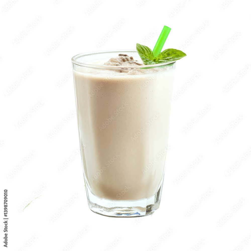 Whey Protein Smoothie isolated on white background Whey Protein Smoothie isolated on white background
