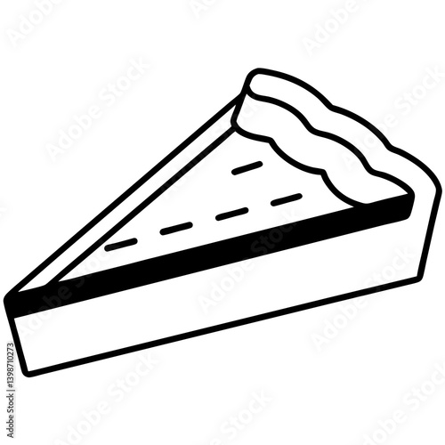 Pie Slice   dessert line icons in a clean, AI-generated vector
