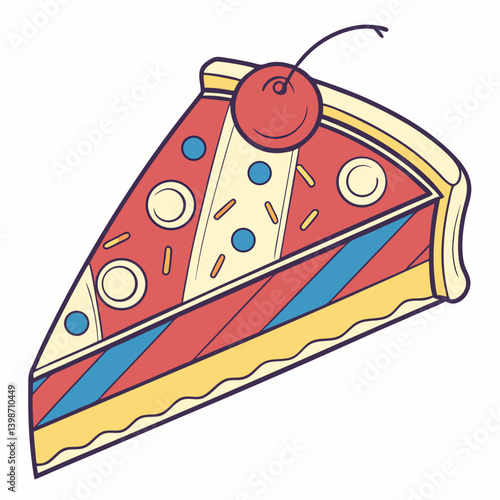 Pie Slice   dessert line icons in a clean, AI-generated vector

