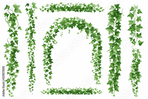 Green liana stems design 