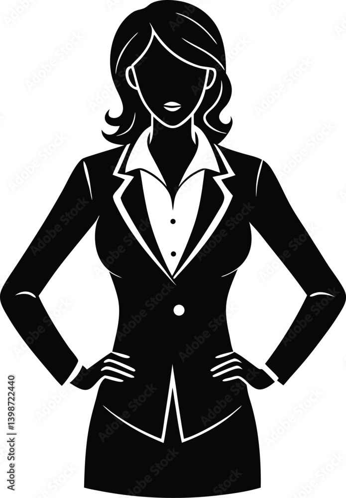 Fototapeta premium business woman silhouette