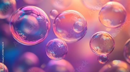 Wallpaper Mural Colorful soap bubbles floating against a dreamy, soft-focus background with vibrant hues Torontodigital.ca