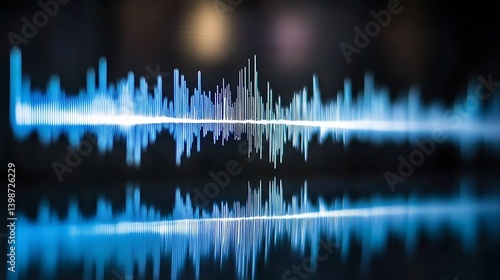 A vibrant visual representation of sound frequency and its reflection