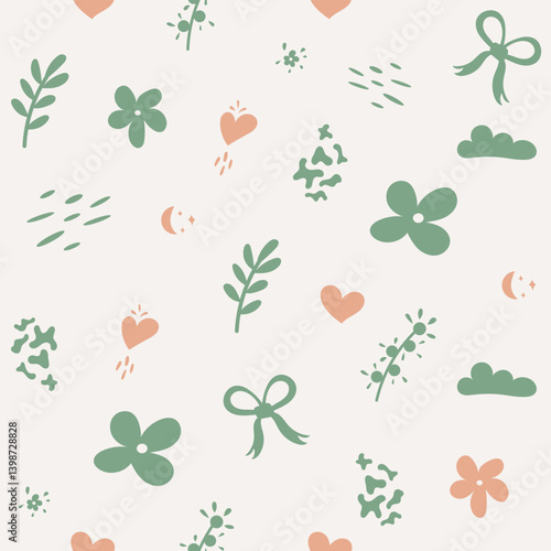 Abstract minimalistic pattern in pastel colors. Children's cute background. Children's abstract background.