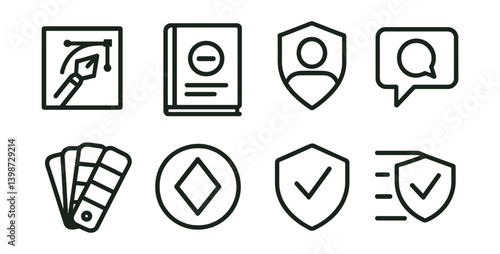 Set of icons for a computer program