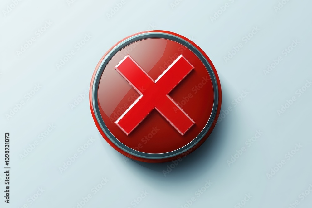 Obraz premium Creative graphic design featuring a bold red X symbol for advertising purposes