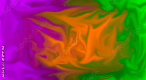 Obraz na płótnie Abstract vibrant color blend. Purple, orange, green create a dynamic, eye-catching texture w salonie