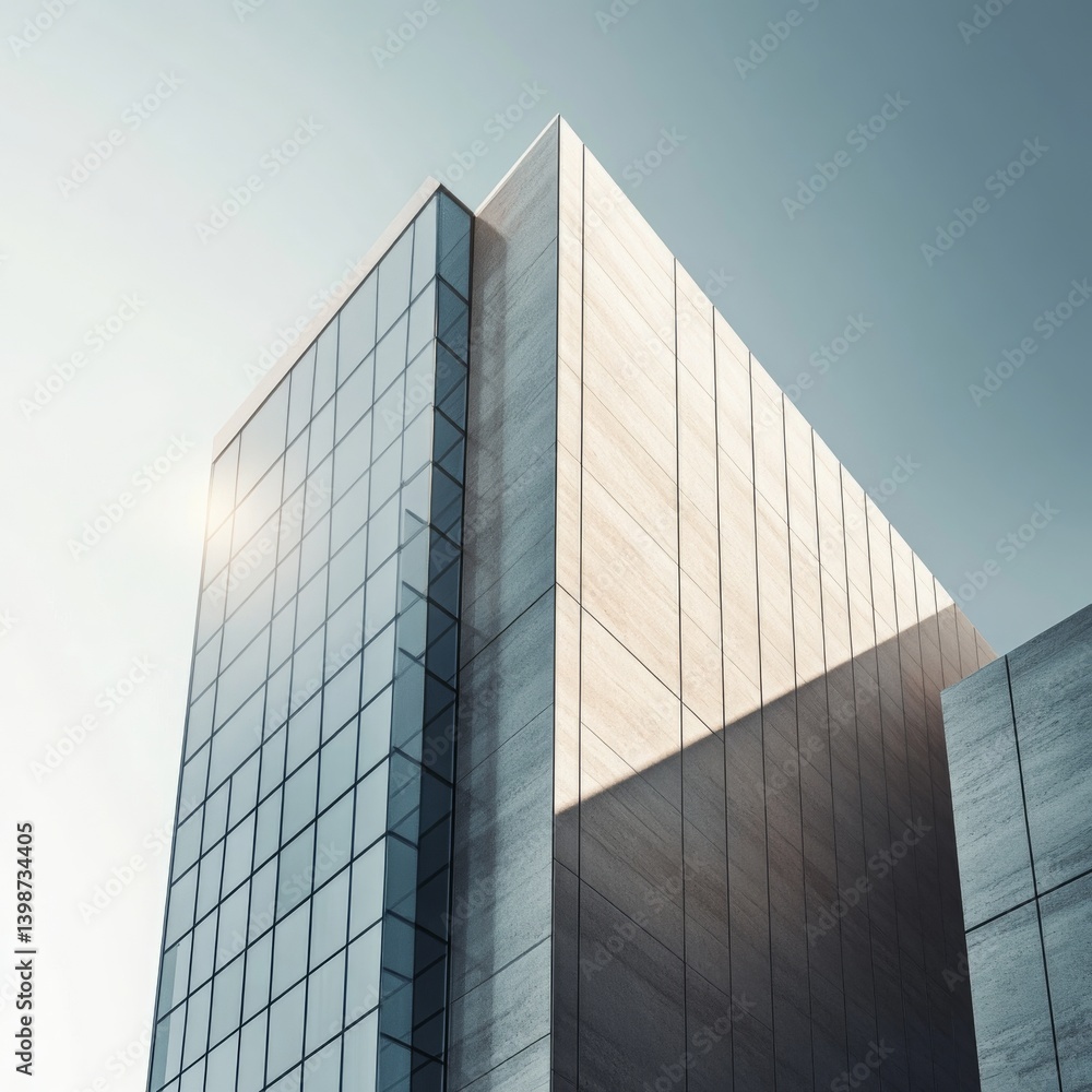 a sleek highrise building casting dramatic shadows over a busy urban street isolated on a plain background modern skyscraper a sleek highrise building casting dramatic shadows over a busy urban street isolated on a plain background modern skyscraper