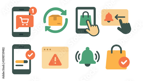 Set of icons for a shopping app