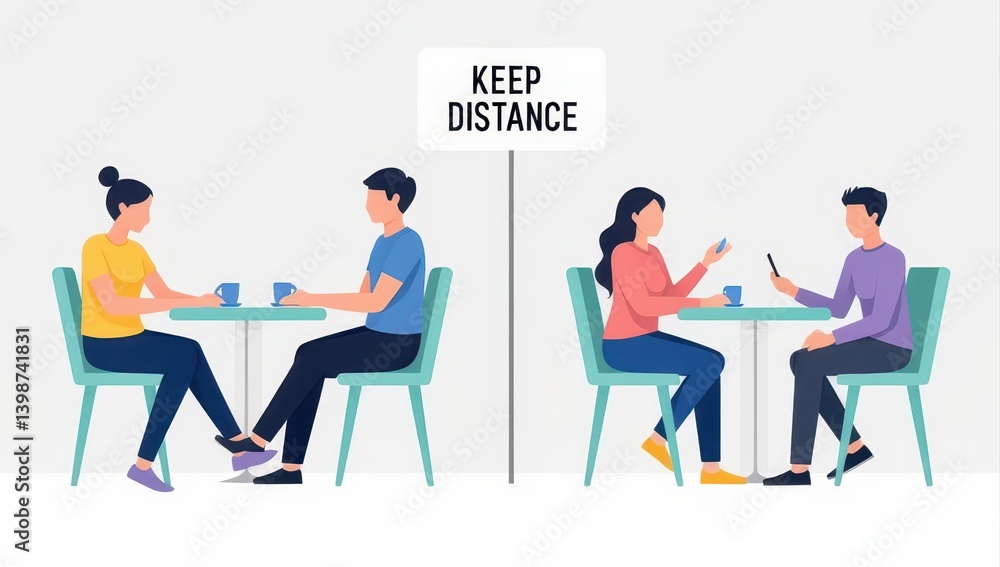 Social Distancing at a Cafe: Keeping a Safe Distance Social Distancing at a Cafe: Keeping a Safe Distance