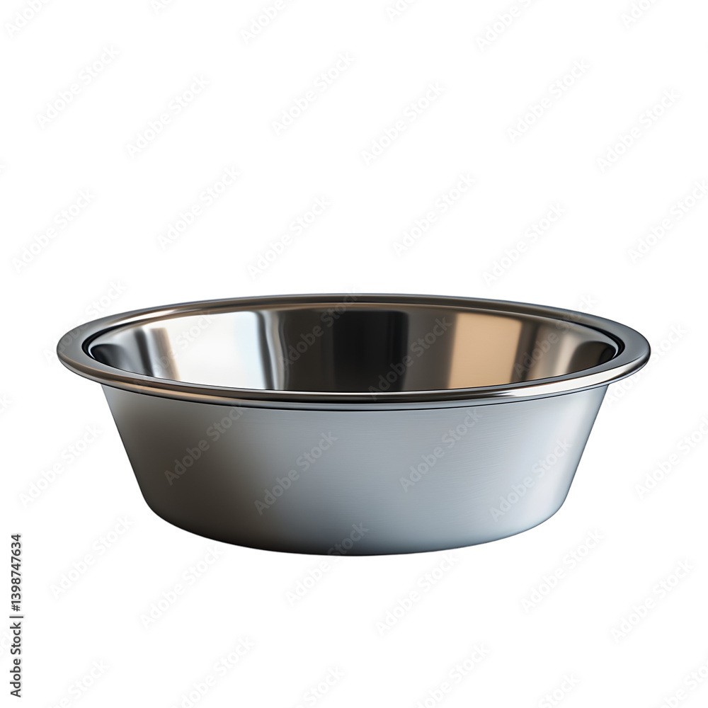 Shiny Stainless Steel Mixing Bowl with Reflective Surface on Black Canvas for Kitchen and Cooking Utensil Illustrations Shiny Stainless Steel Mixing Bowl with Reflective Surface on Black Canvas for Kitchen and Cooking Utensil Illustrations