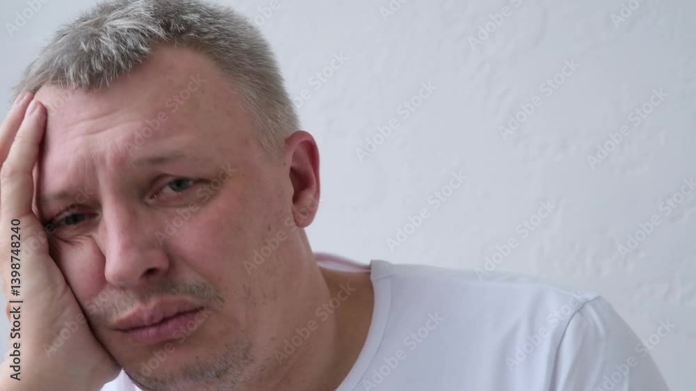 the face of an angry person dissatisfied with life and everything that happens the face of an angry person dissatisfied with life and everything that happens