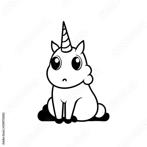 unicorn with droopy ears