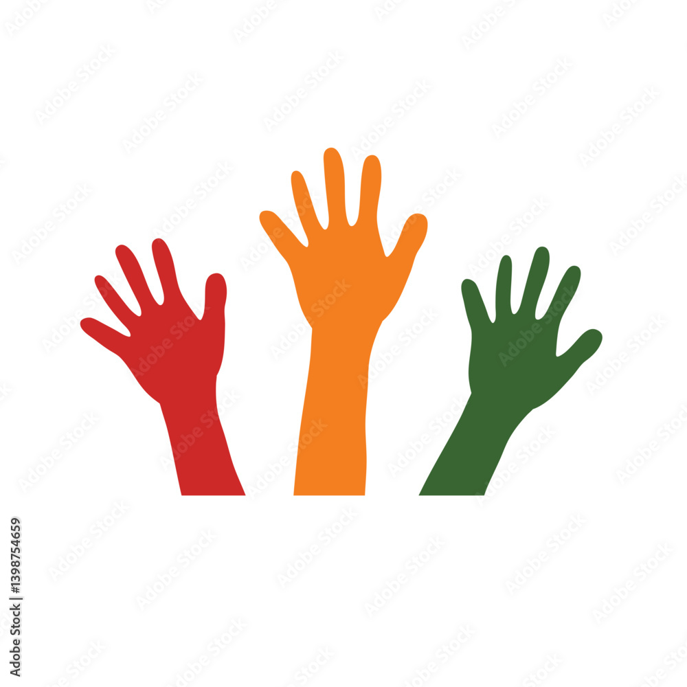 Juneteenth Independence Day. Hands for day of freedom and emancipation Juneteenth Independence Day. Hands for day of freedom and emancipation