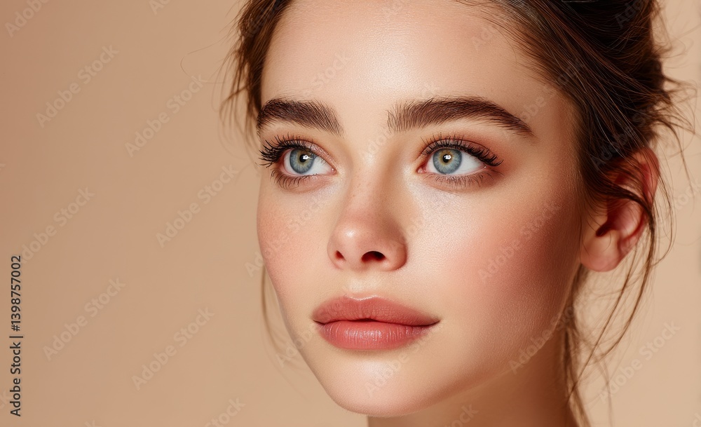A stunning young woman boasts radiant and refreshed skin on her face, highlighting the benefits of a girl's facial treatment in the realm of cosmetology, beauty, and spa A stunning young woman boasts radiant and refreshed skin on her face, highlighting the benefits of a girl's facial treatment in the realm of cosmetology, beauty, and spa
